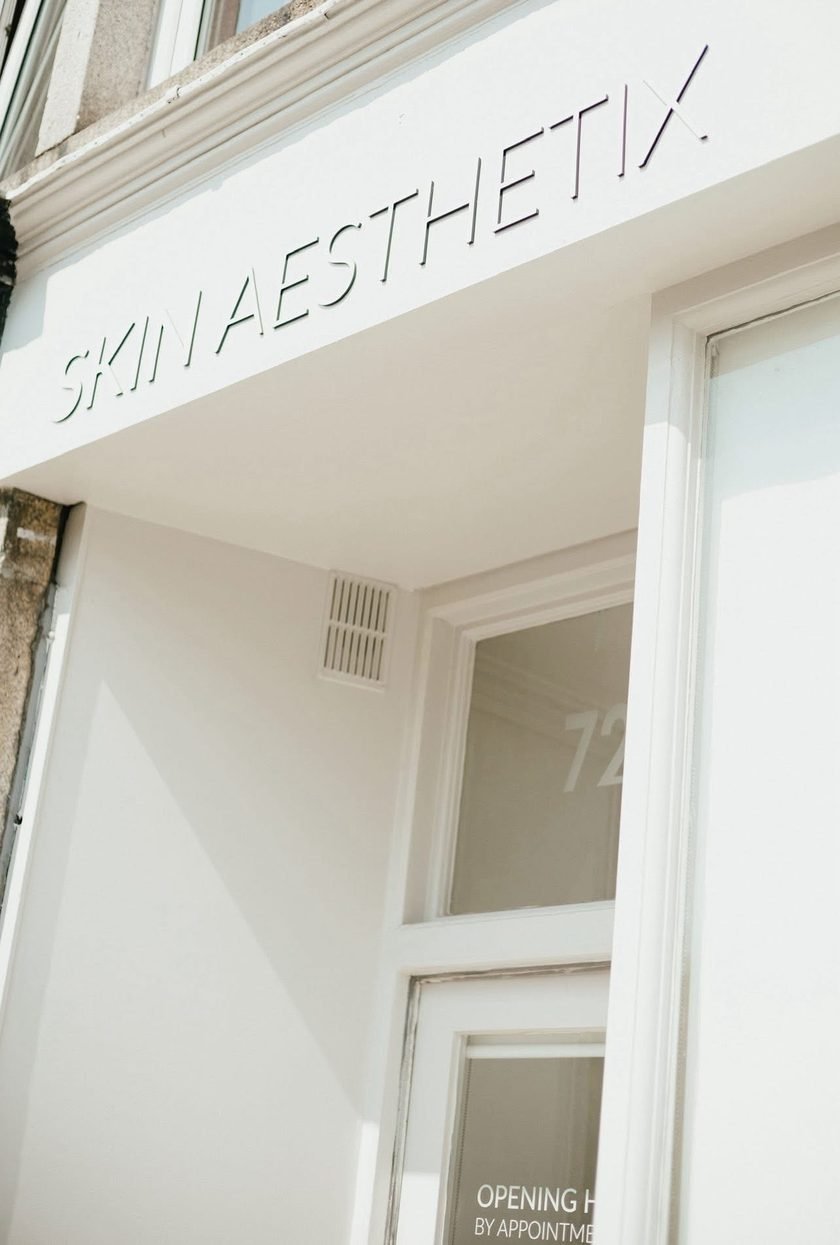 The Skin Aesthetix clinic sign